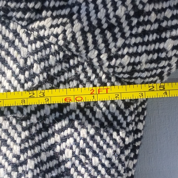 ✨ LAST KISS B&W Herringbone Peplum Belted Coat - Plus Size 3X 🖤 Y2K Academia👀 - Picture 8 of 16